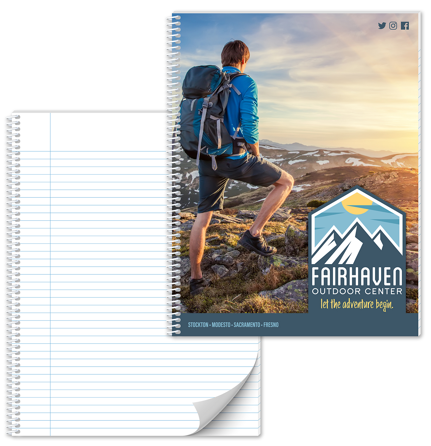 Spiral Bound Notebook - 50 Sheets - 8x10.5 (Side Bound)