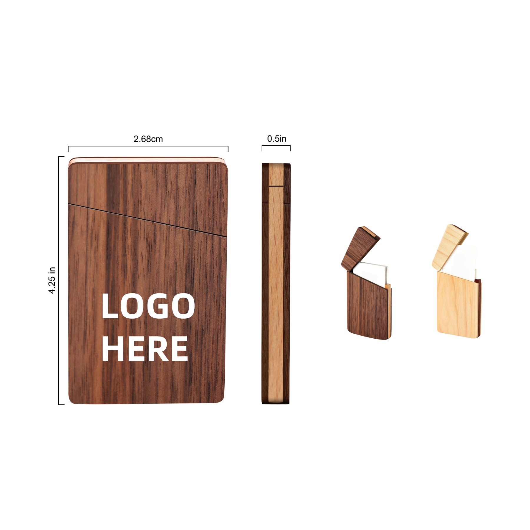 Walnut Business Card Case