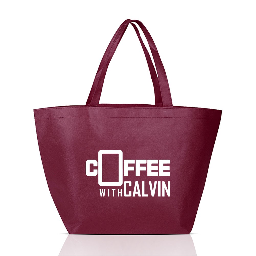 Custom Non Woven Shopper Tote Bag 20" W x 13" H 4