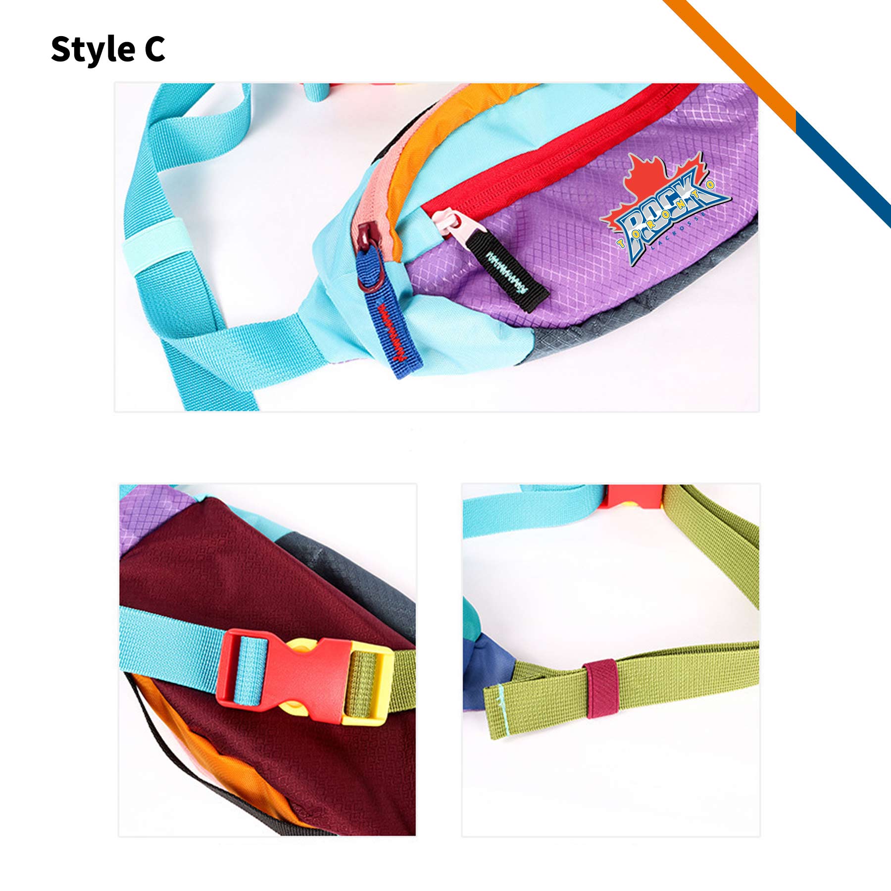 HipSack Polyester Color Block Fanny Pack 8