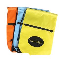 Sports Drawstring Bag W/ Front Zipper