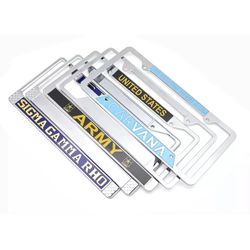Zinc Metal License Plate Frames With Chrome Covering