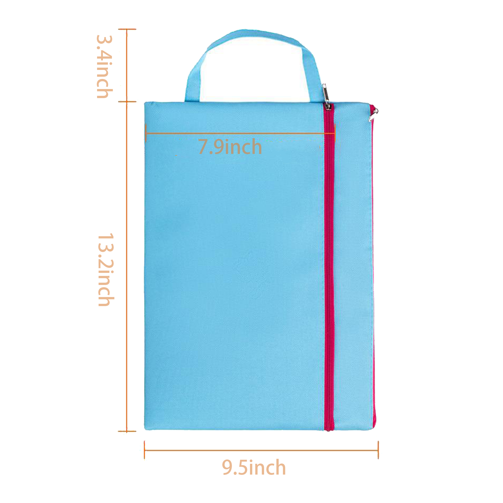 Colorful Canvas Dual-Zipper Document Bag, custom messenger bag with logo imprint 12