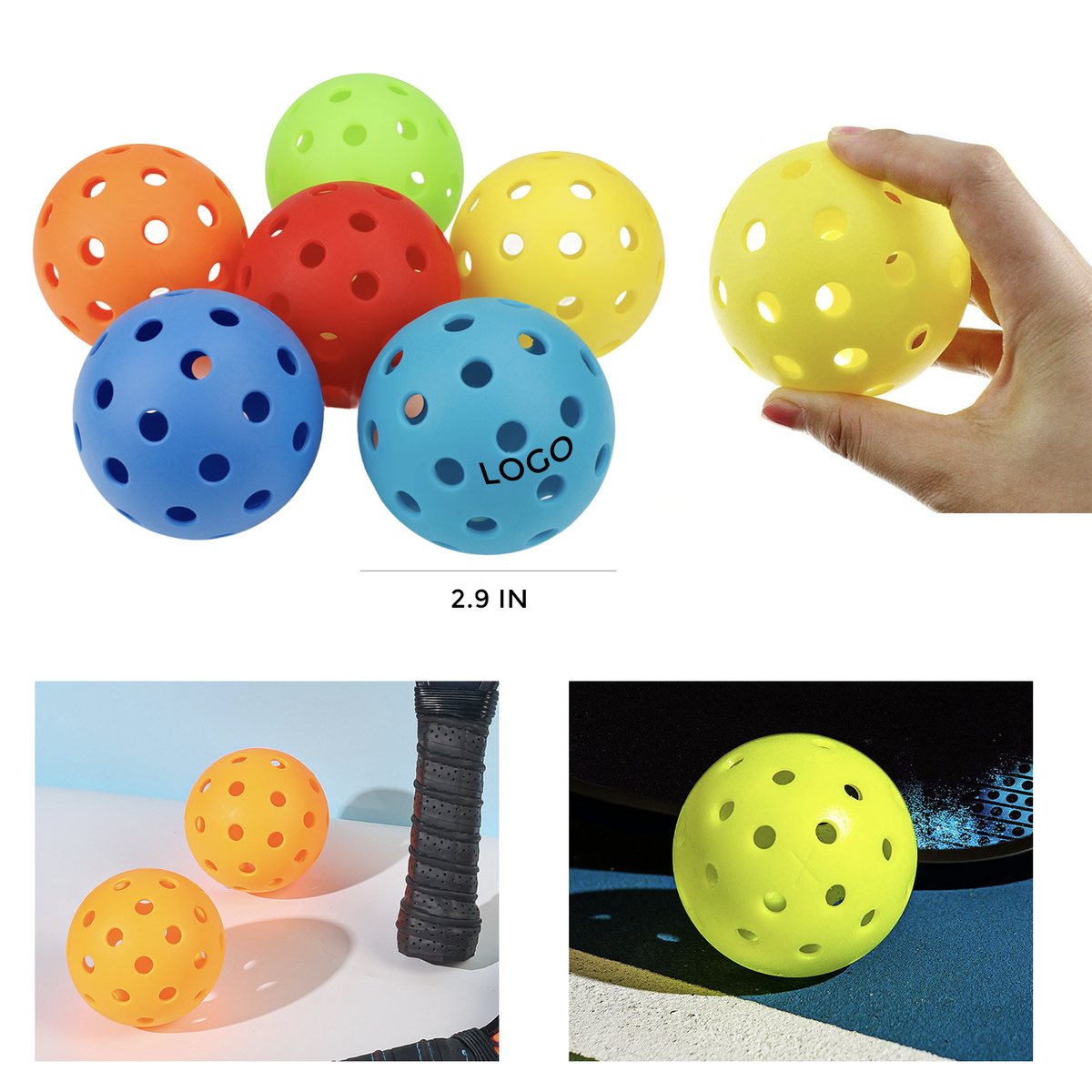 MOQ 10 PCS Durable 40 Hole Pickleball 9