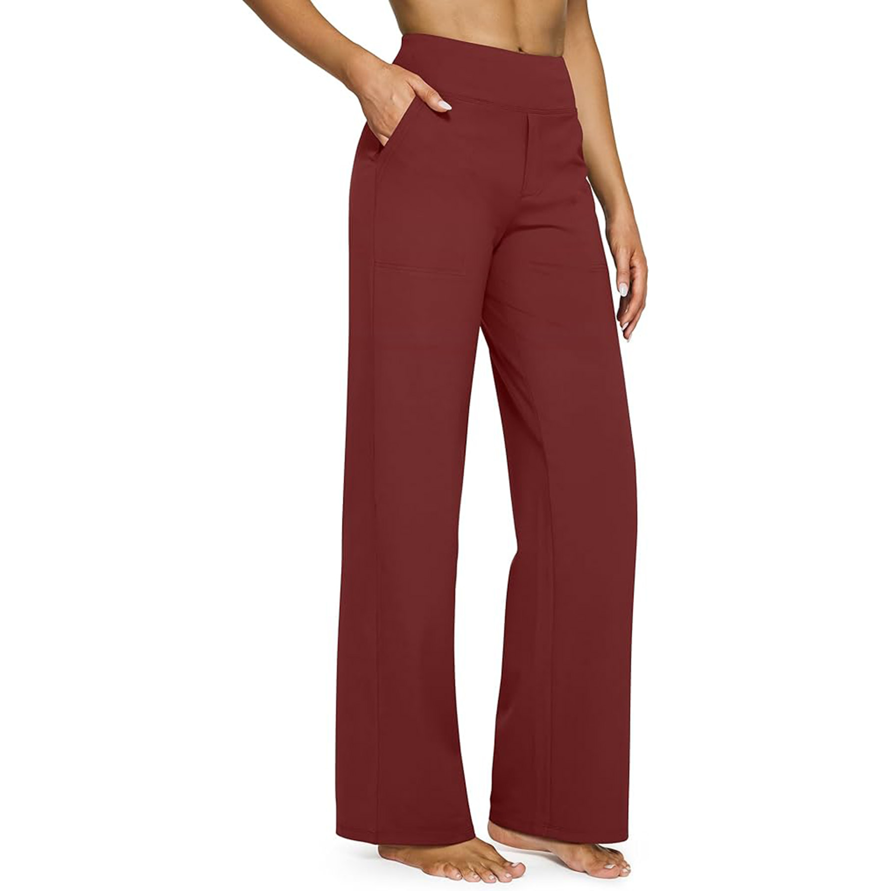 High Waisted Stretch Yoga Pants Women's Wide Leg Pants 26