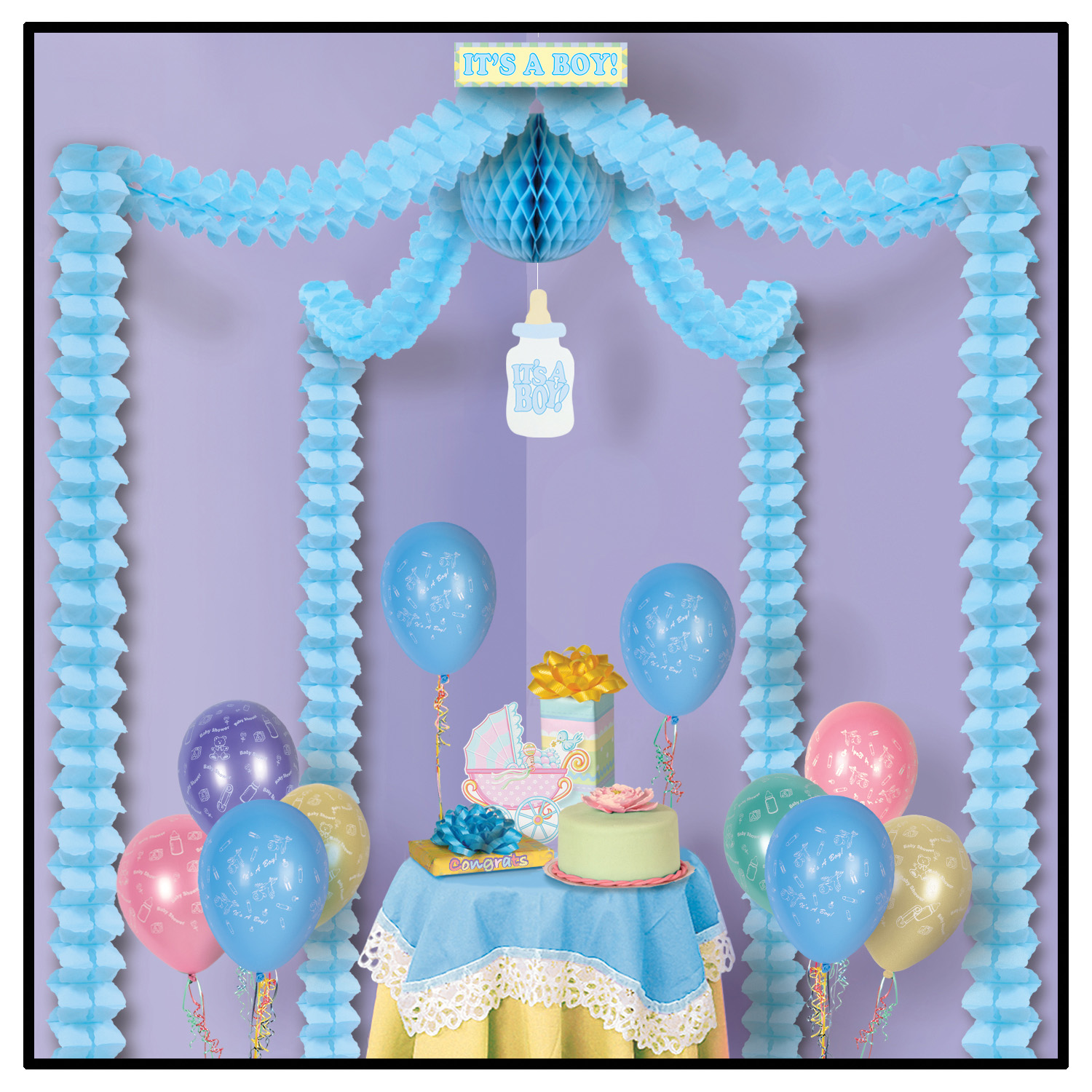 Quick Trim Its A Boy Party Canopy