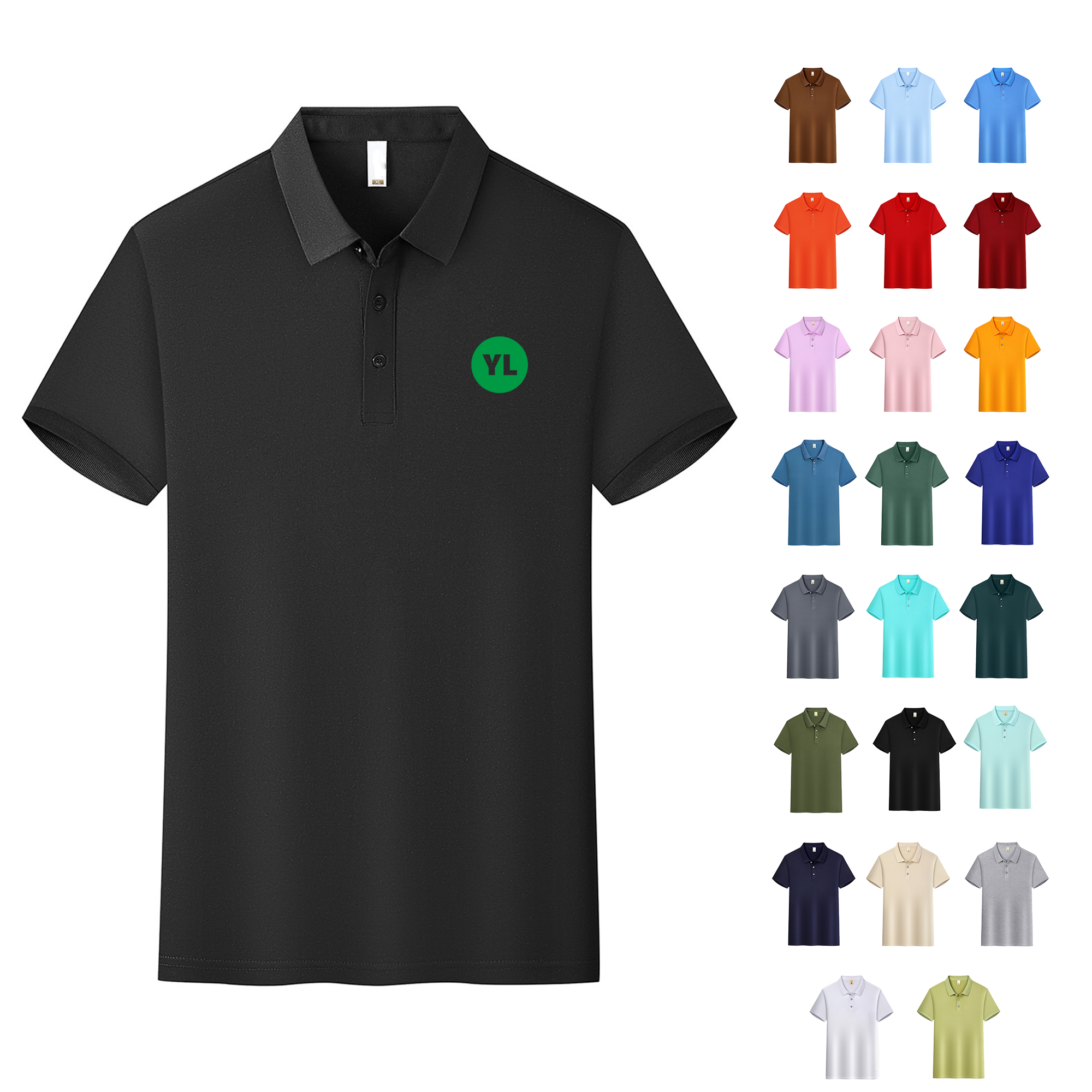 Men's Quick-Dry Polo Shirt - Fine Texture Finish
