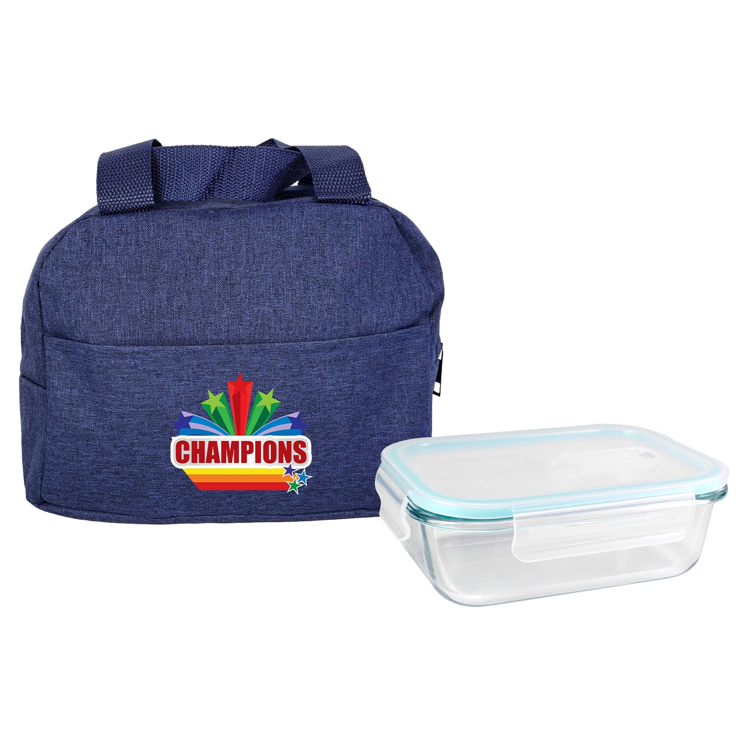 Handy Heathered Glass Lunch Set 2