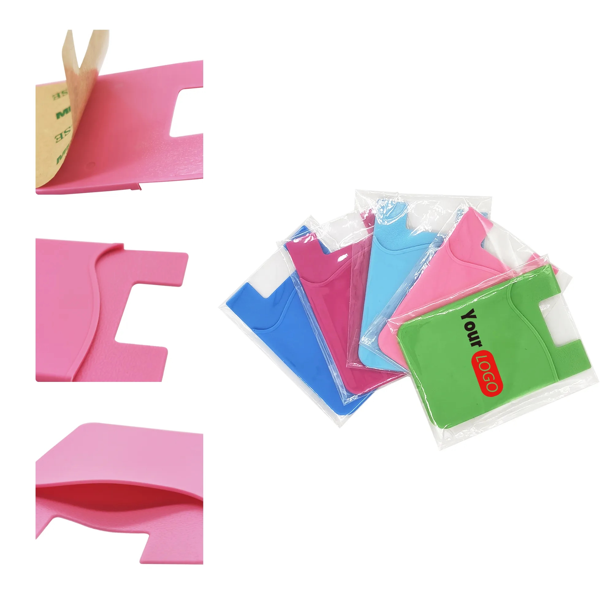MOQ50 Single Layer Silicone Card Sticker
