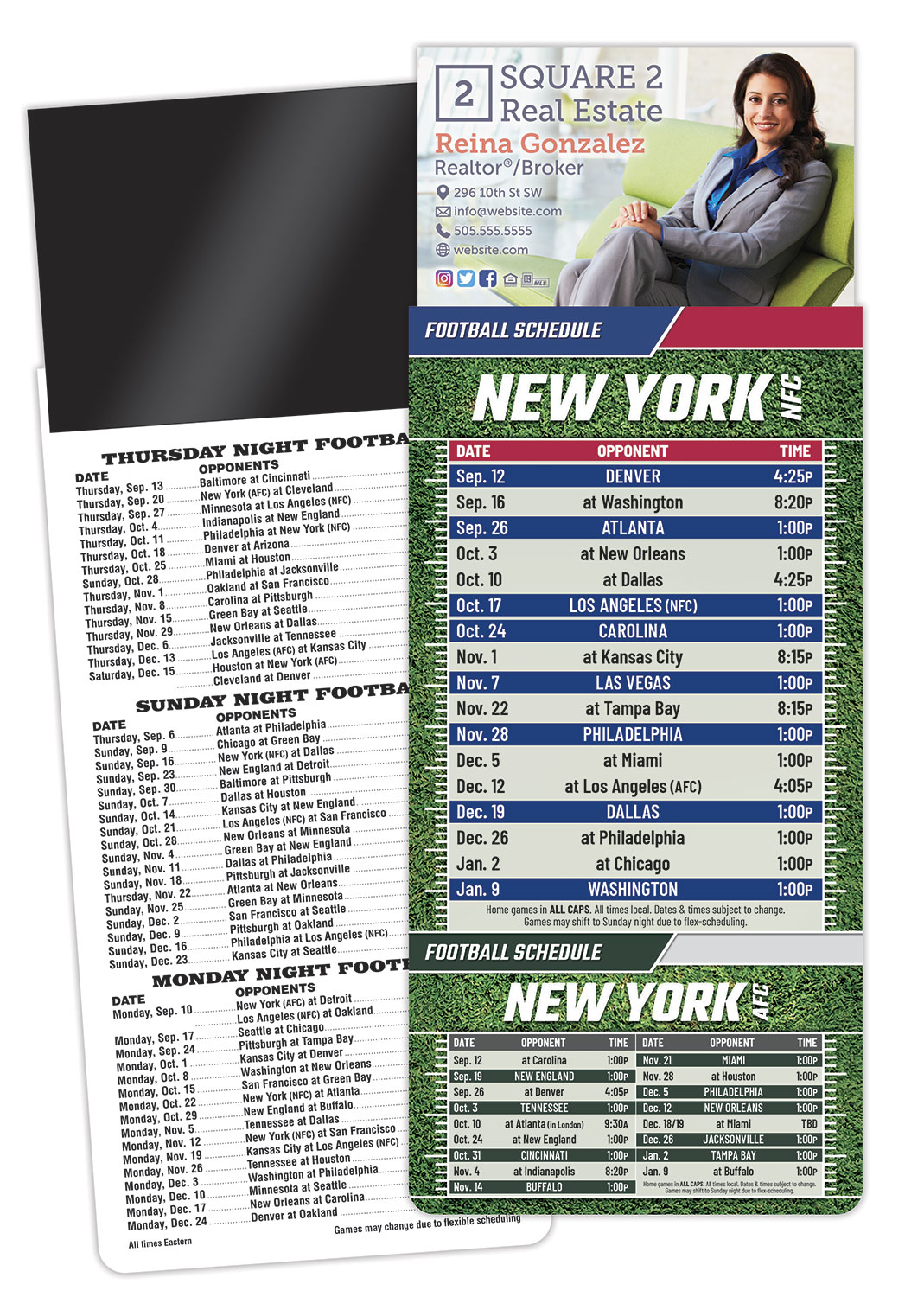Magna-Card Business Card Magnet Football Schedules (3.5x9)