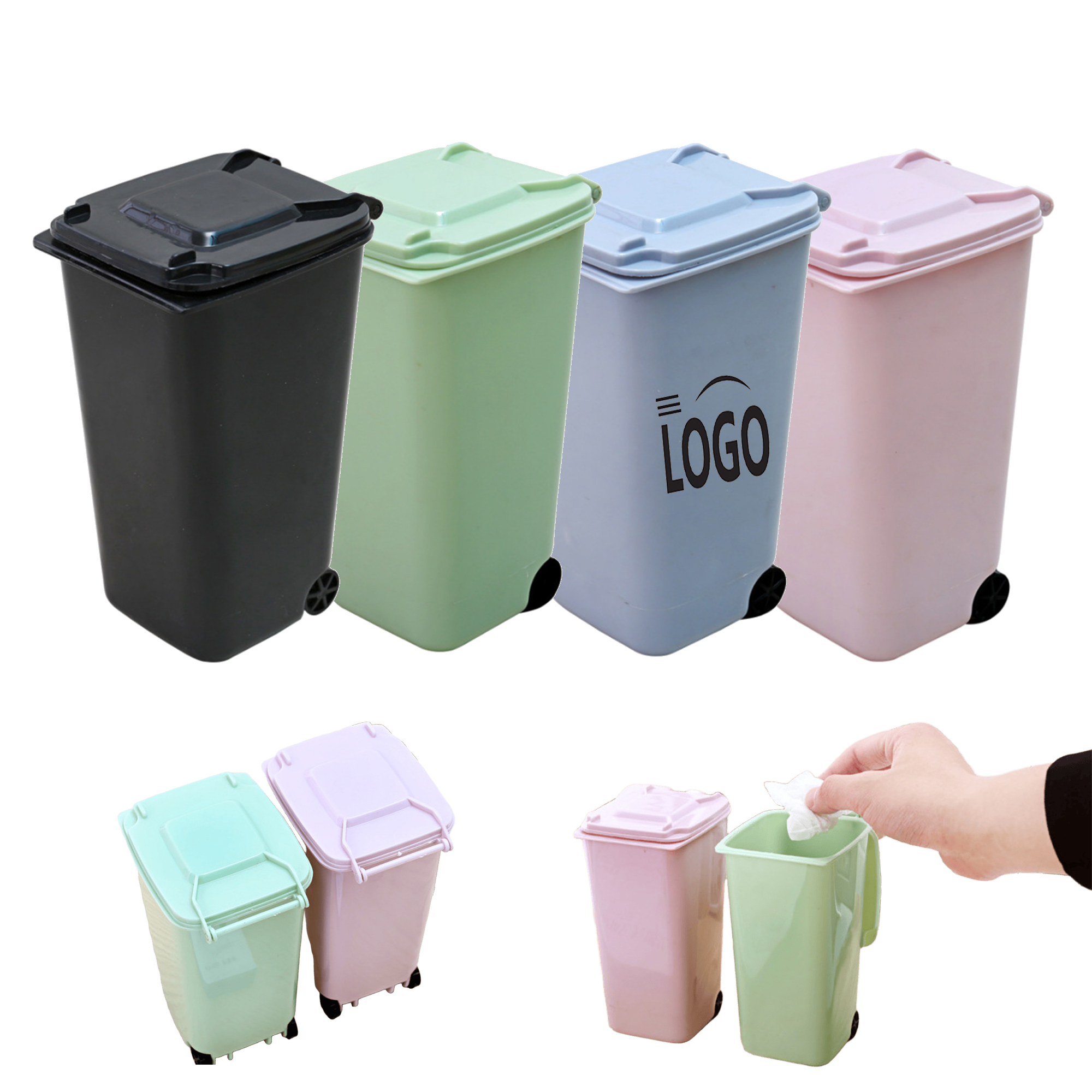 Personalized Desktop Trash Can Pen Holder 4