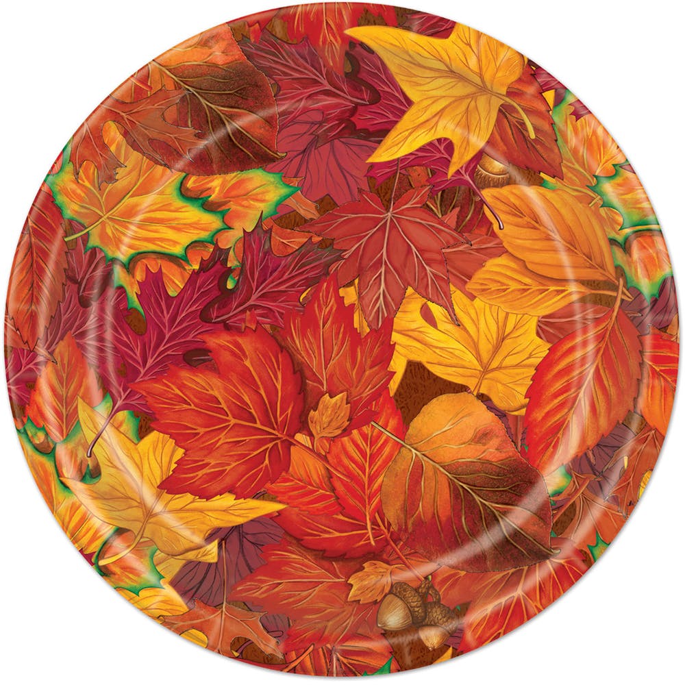 Fall Leaf Plates - 9" 8 Pk 3