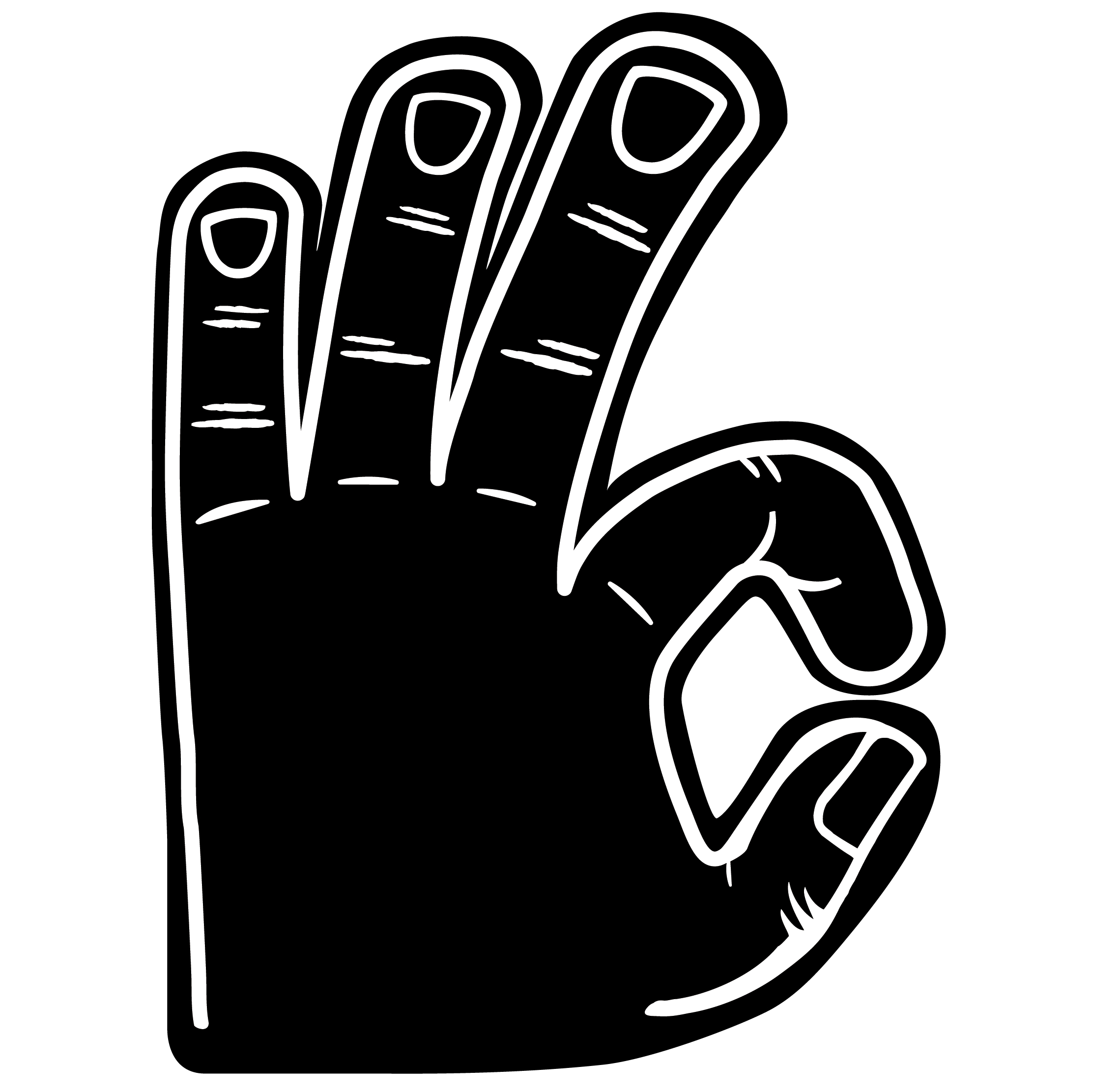 Basketball 3 Point Hand 46
