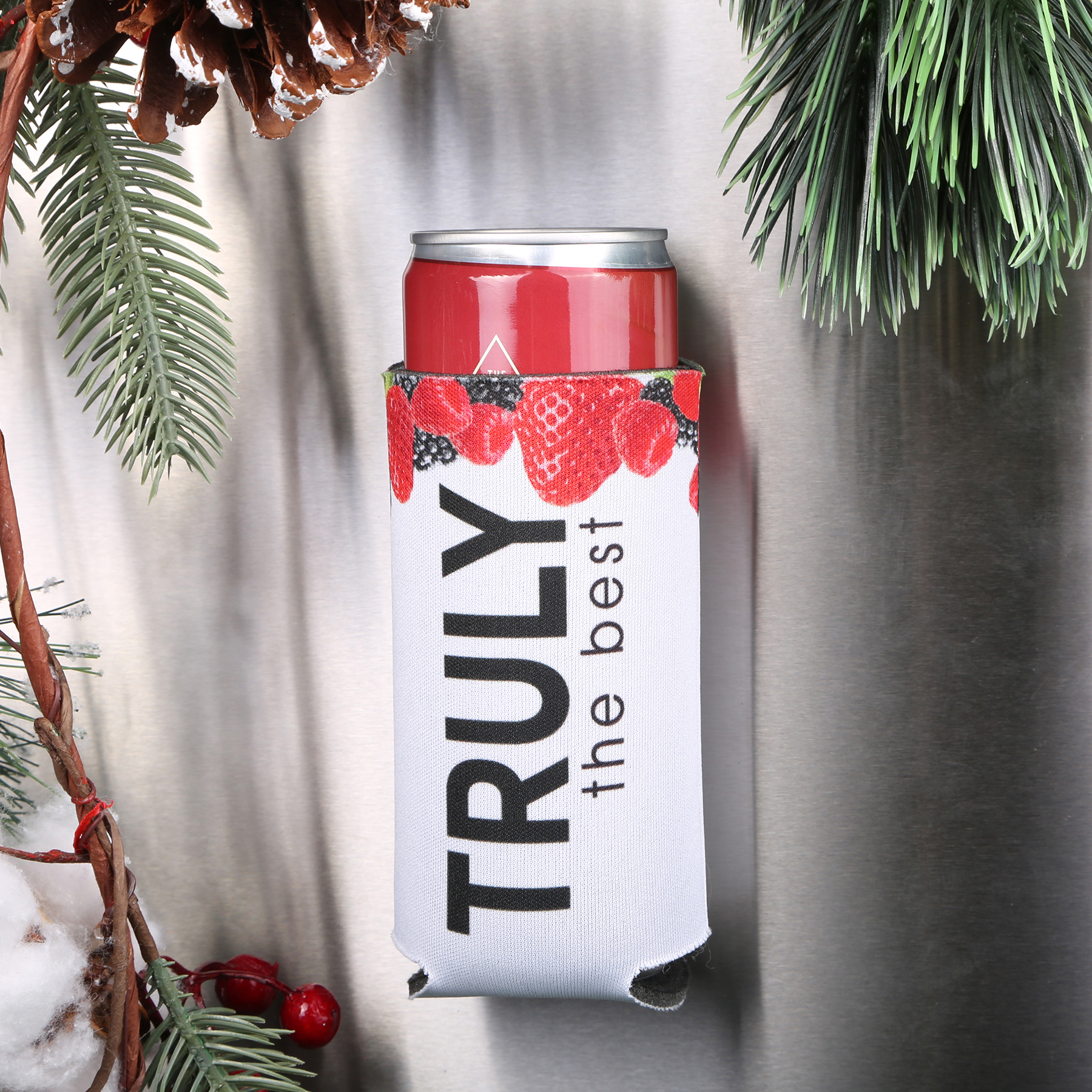 12 Oz. Full-Color Slim Seltzer Magnet can cooler (Patent Pending)