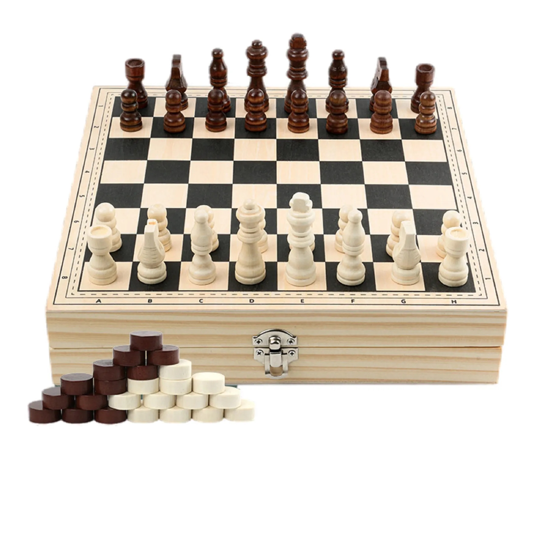4 in 1 Wooden Game Board 10