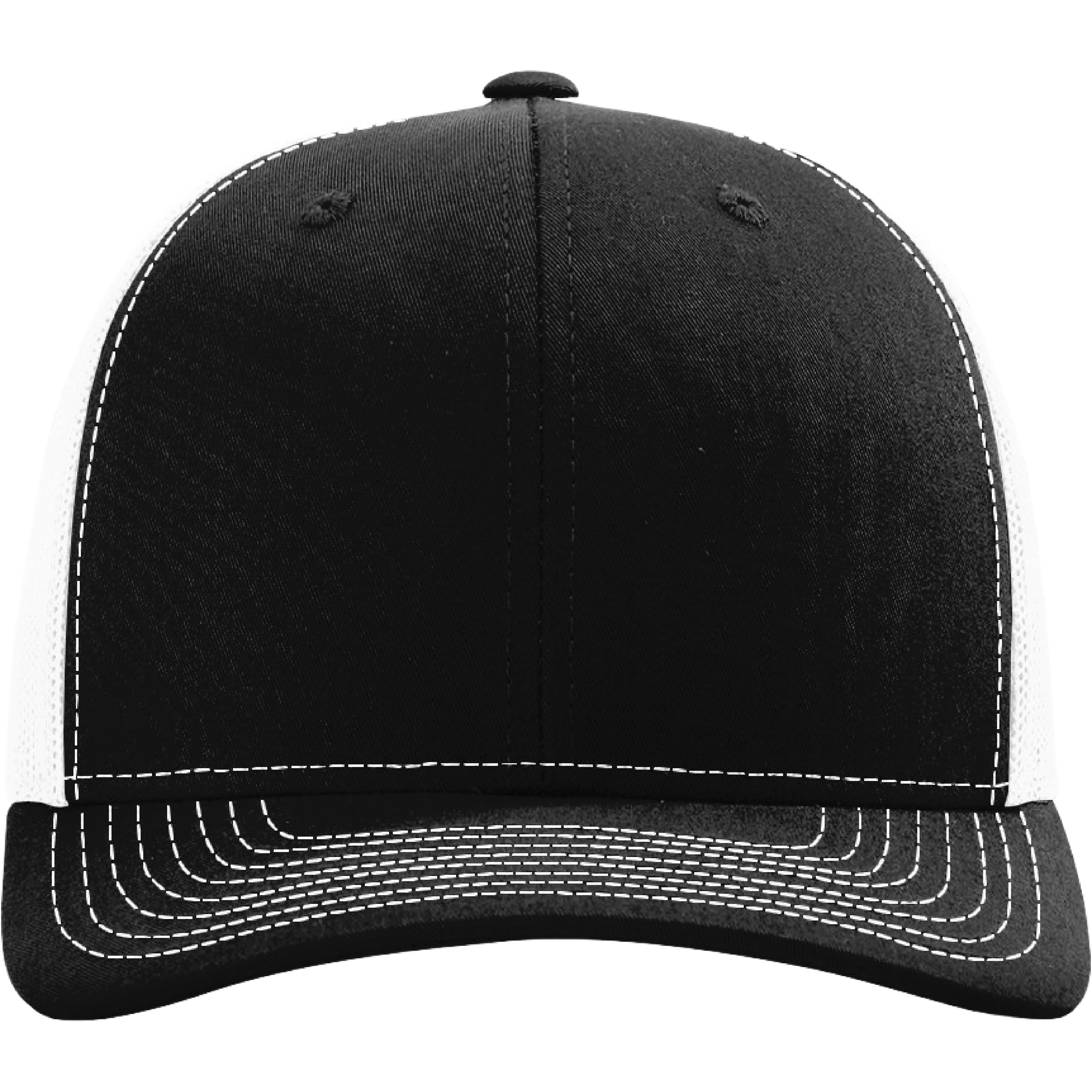 Richardson 112 6-Panel Snapback Trucker Hat w/Leatherette Adhesive Patches or Embroidery 486
