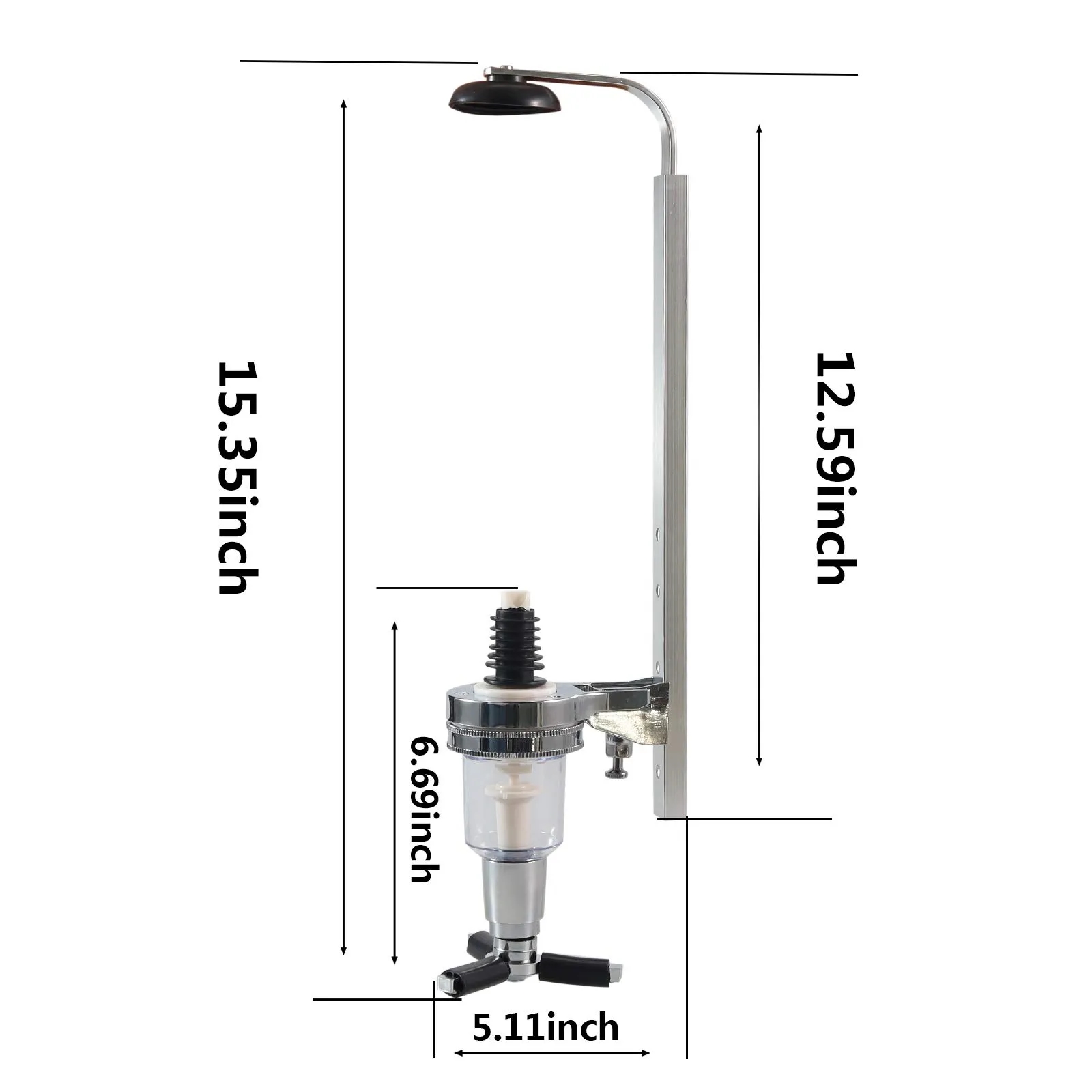 Wall Mounted Liquor Dispenser Aluminum Bracket 1-4 Bottles 9
