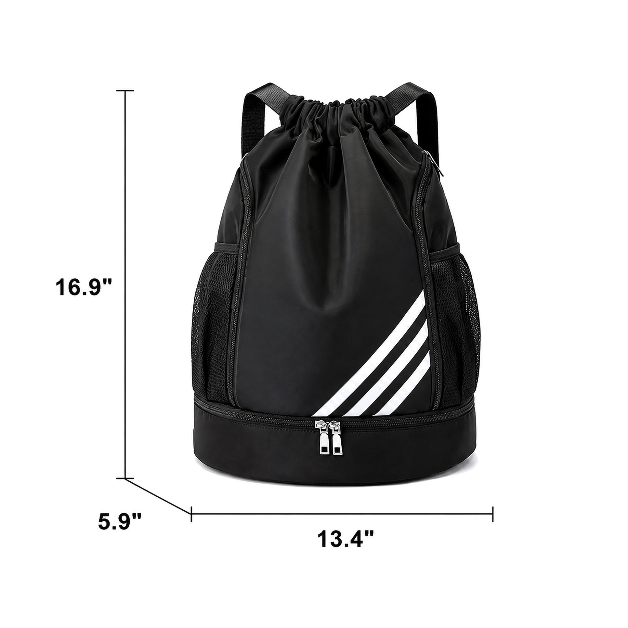 Nylon Basketball Drawstring Sports Backpack 3