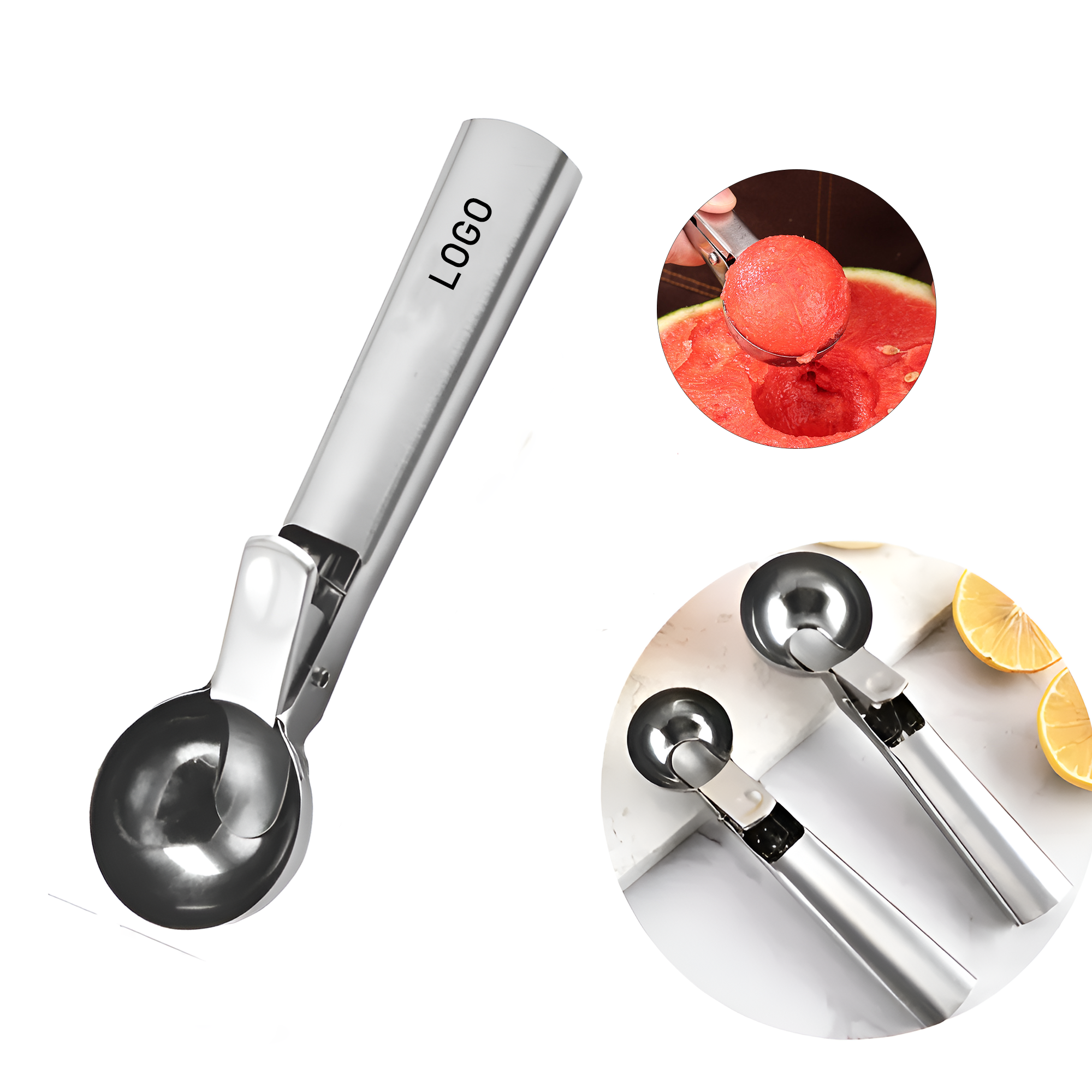 Stainless Steel Ice Cream Scoop with Trigger 4