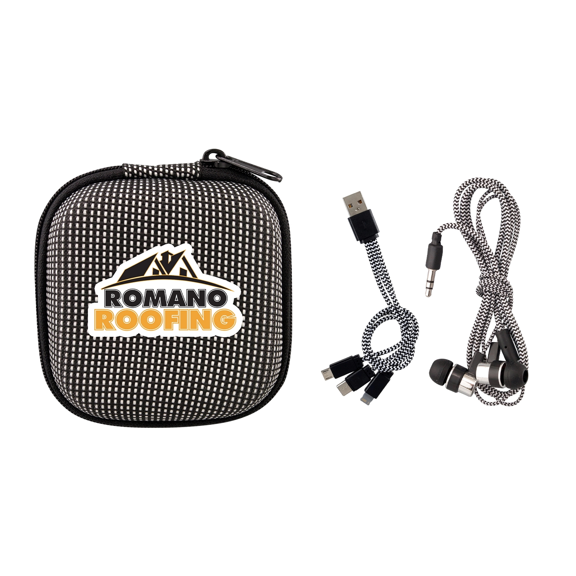 TEXTURED CHARGING CABLE EAR BUD KIT 1