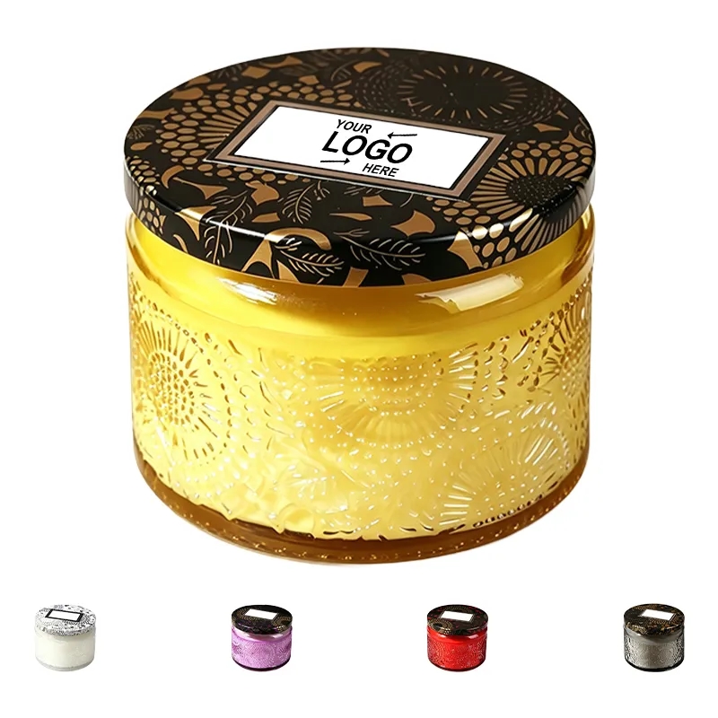 Colored Glass Scented Candle