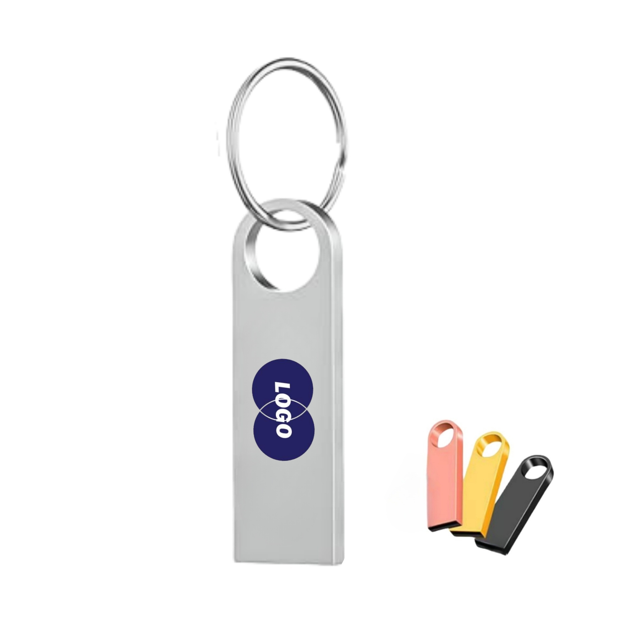 4GB Metal USB C Flash Drives With Keychains 6