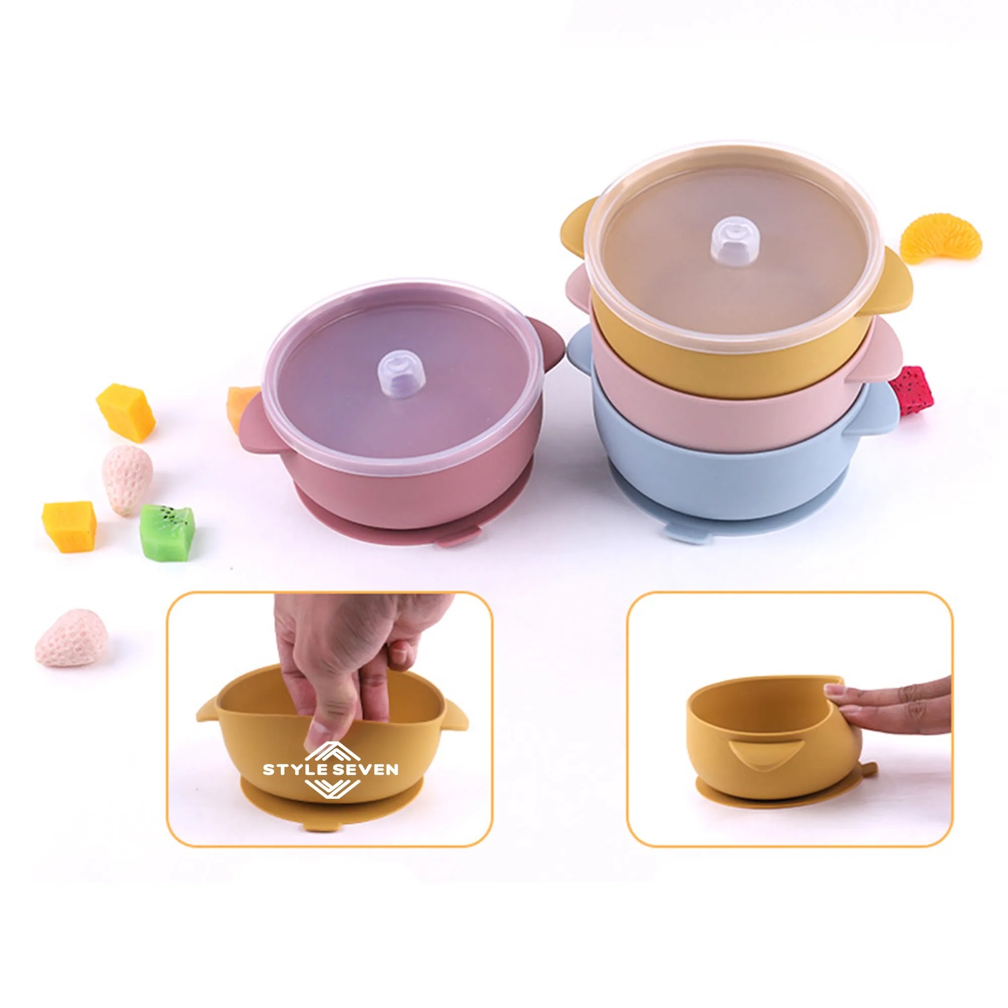 Super Suction Silicone Baby Bowl 4