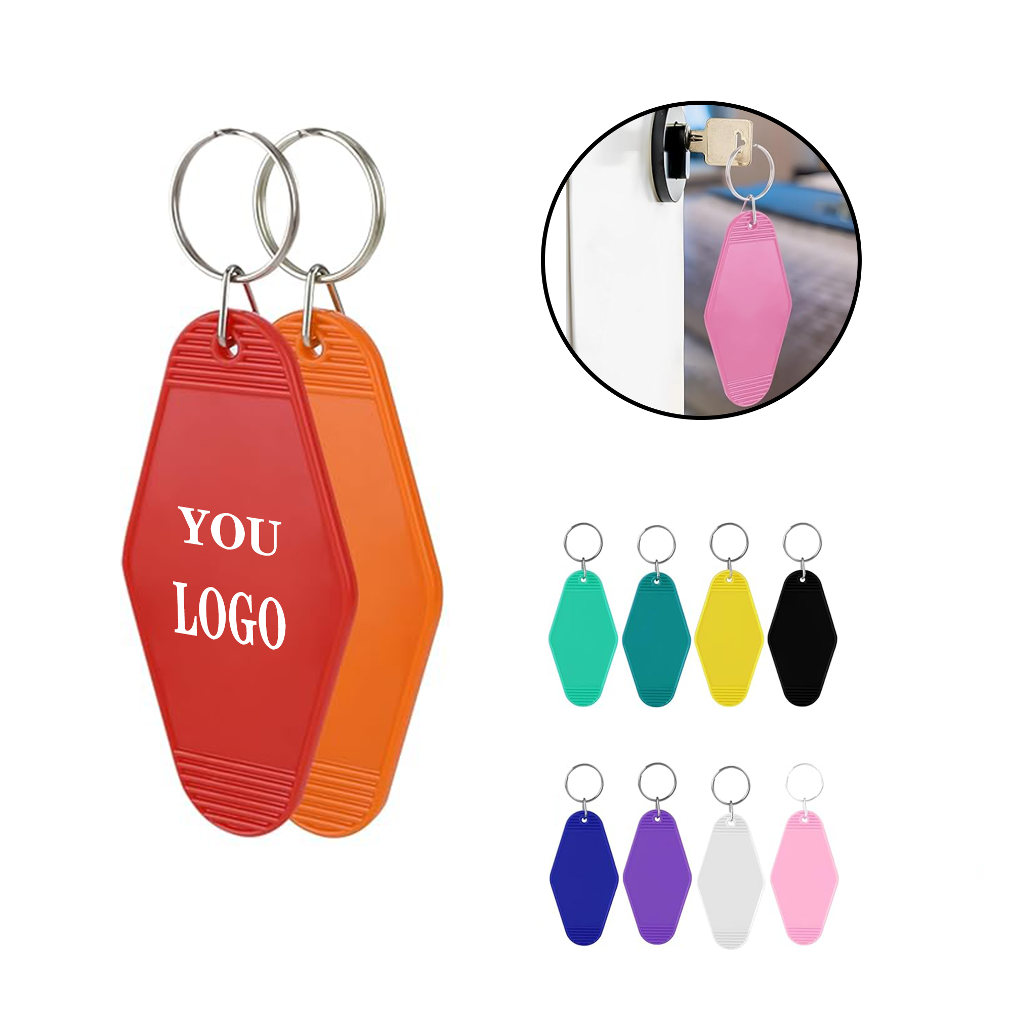 Colorful Plastic Hotel Home Keychain 5
