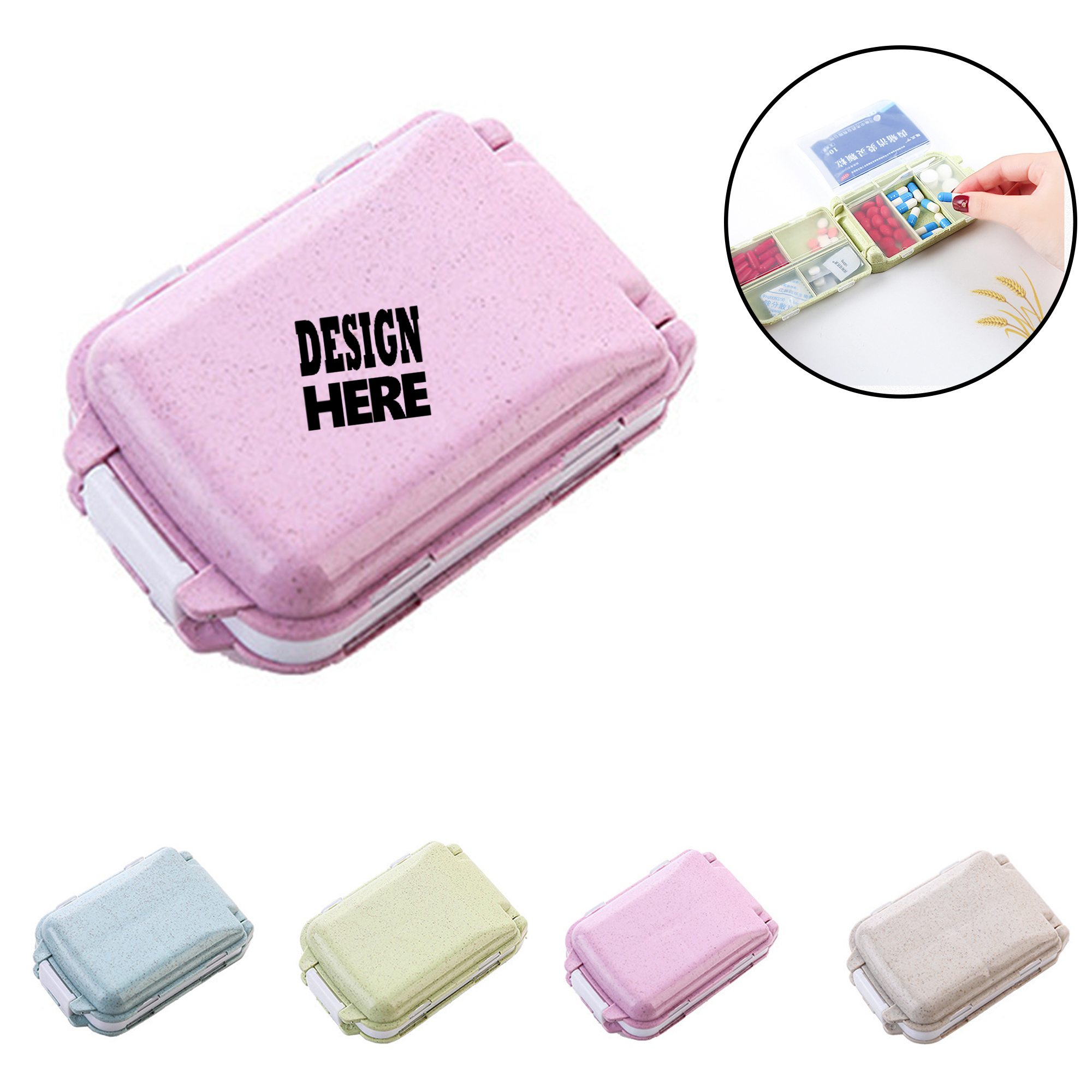 Three-Layer 8-Compartment Portable Medicine Organizer 3