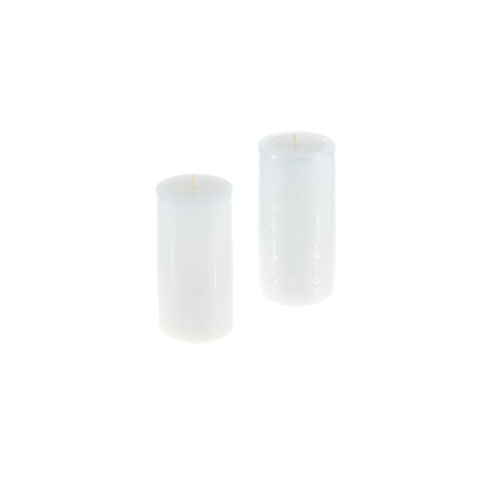 6" Round Pillar Candles - White Unscented 3" x 6" 3