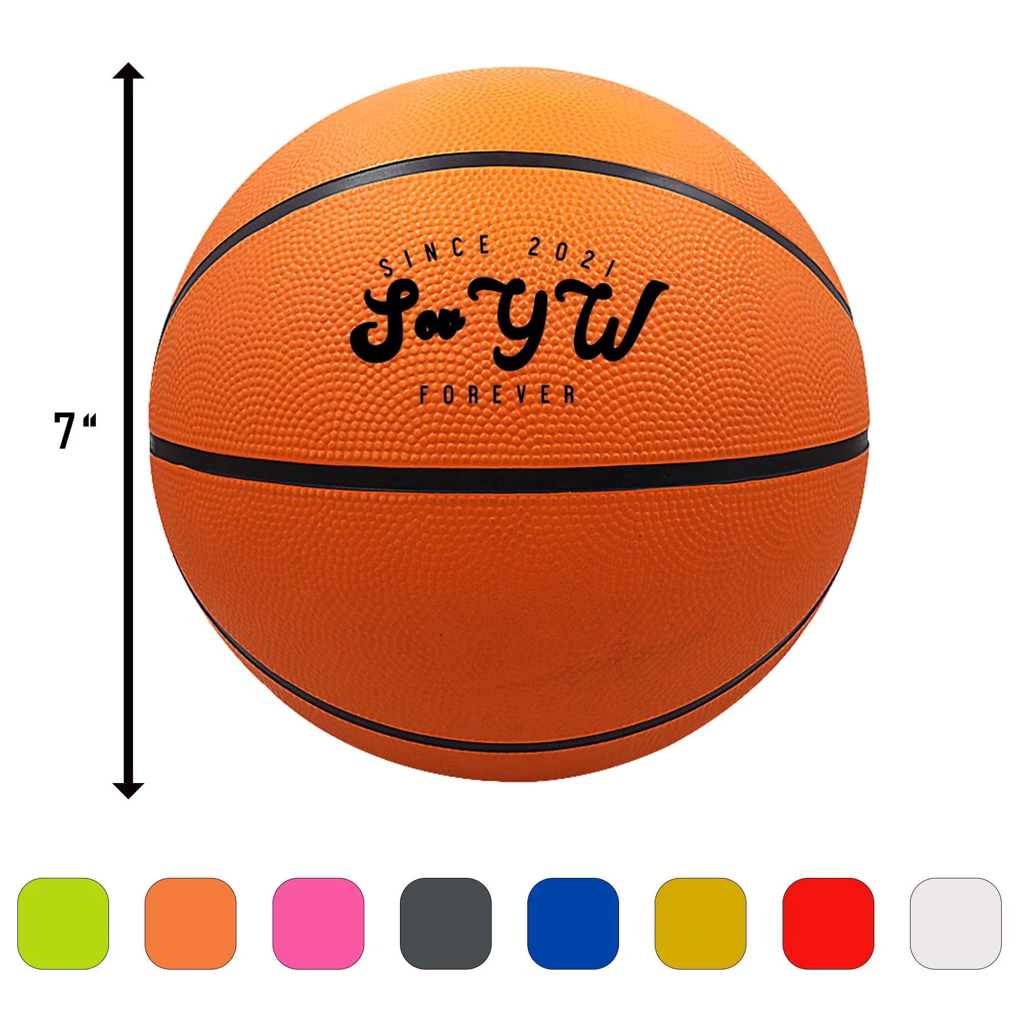 Customized 7-Inch Kids Rubber Mini Basketball 4