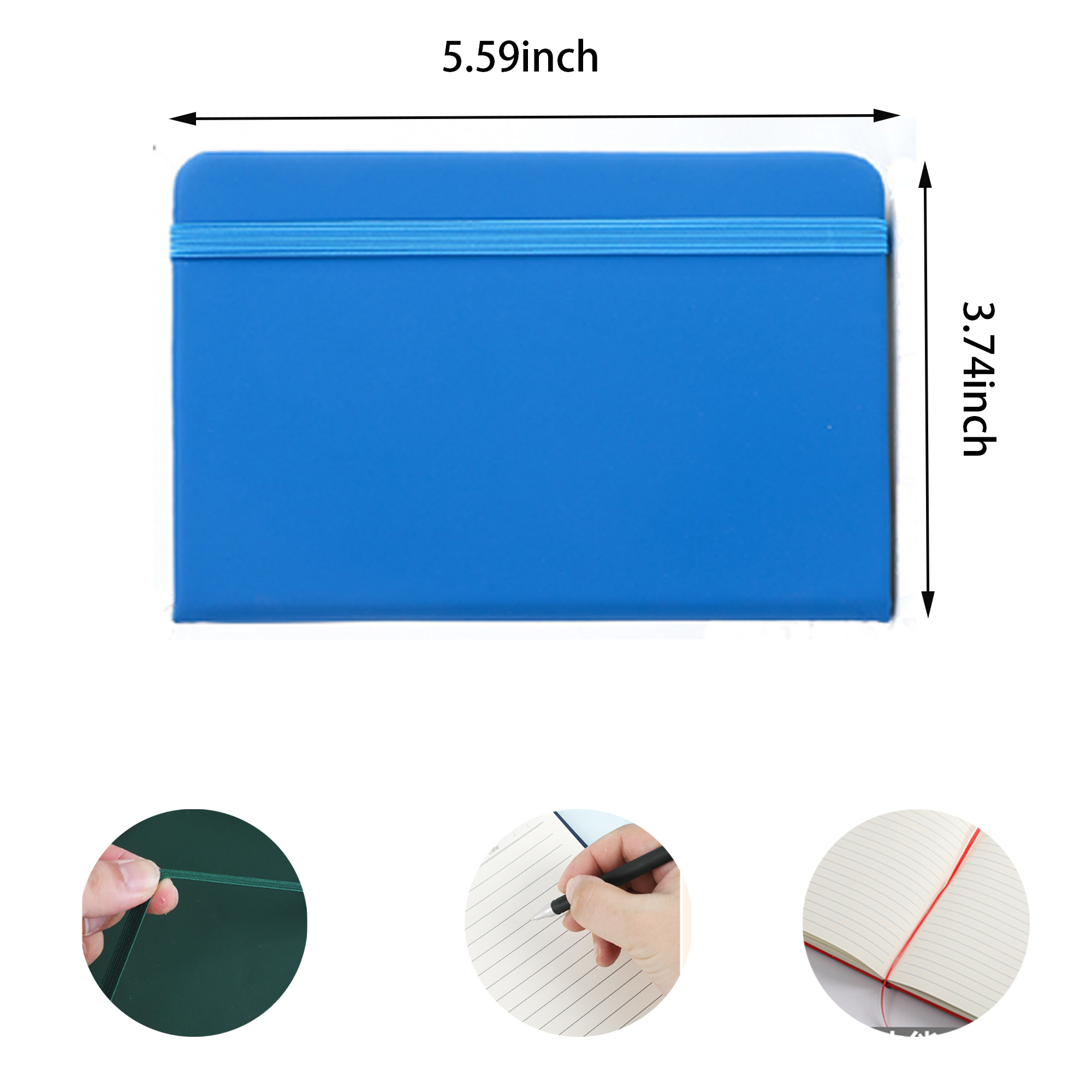 Pocket Notebook With Adjustable Strap Closure 5