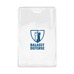 2.78" W x 4.38" H - Vertical Clear Vinyl Badge Holder (1 Color Imprint)