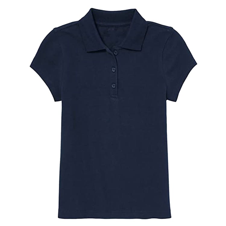 Girls' Uniform Polos - Navy XL Short Sleeve 3