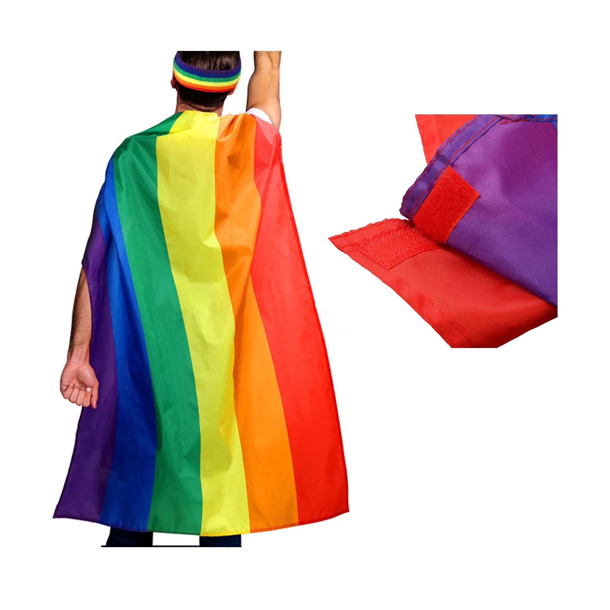 Rainbow Suit With Headpiece, Headband And Cloak 8