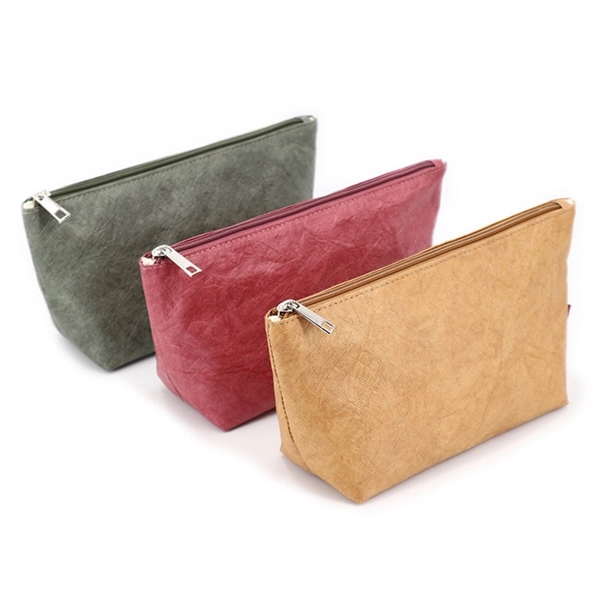 Reusable Dupont Paper Toiletry Bag Zipper Organizer 9
