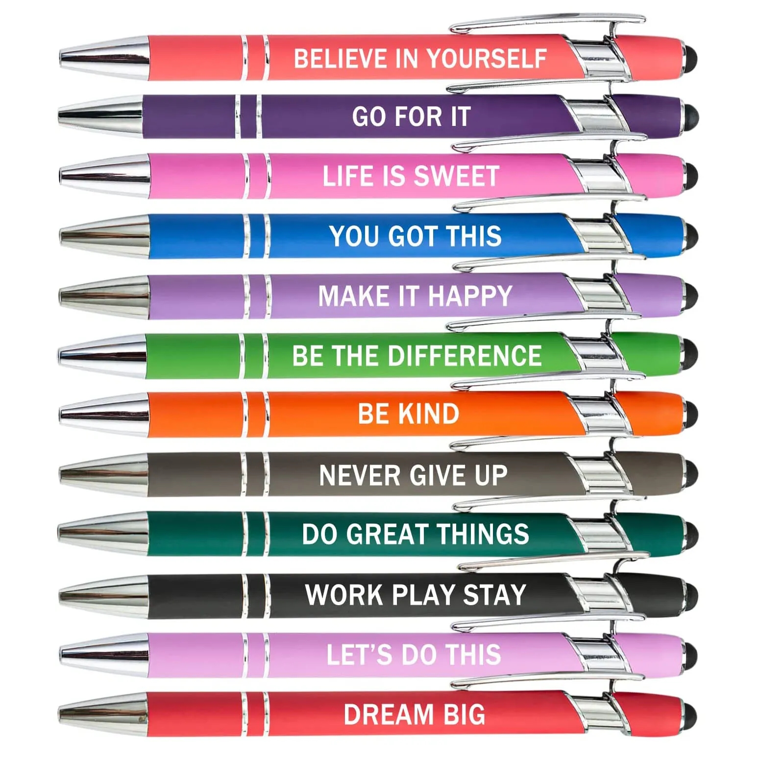 Retractable Touch Aluminum Stylus Pen Laser Engraved 16