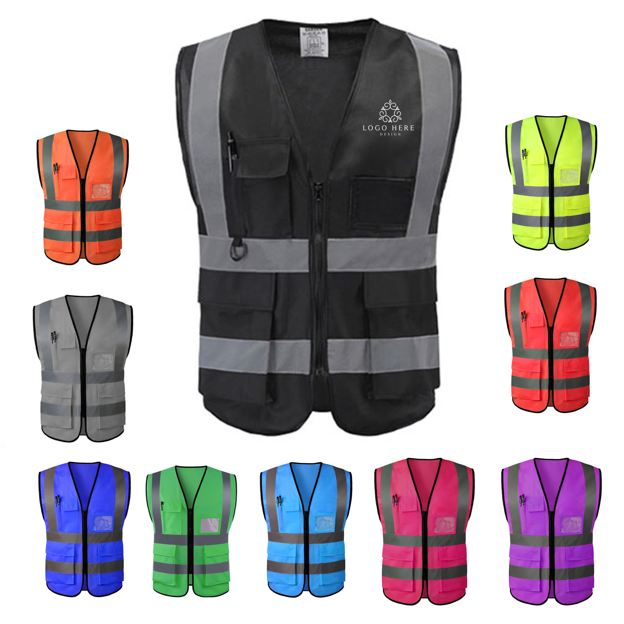 polyester High-Visibility Reflective VestC