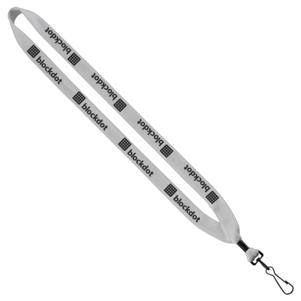 3/4" Cotton Lanyard with Metal Crimp & Swivel Snap Hook