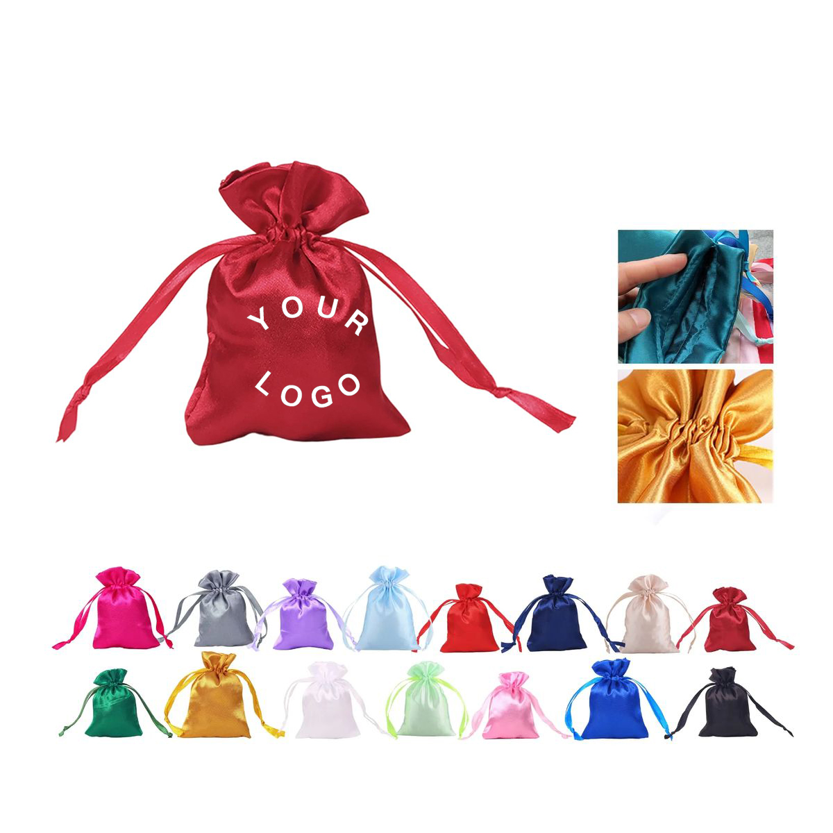 Heat Transfer Silk Fabric Gift Pouch