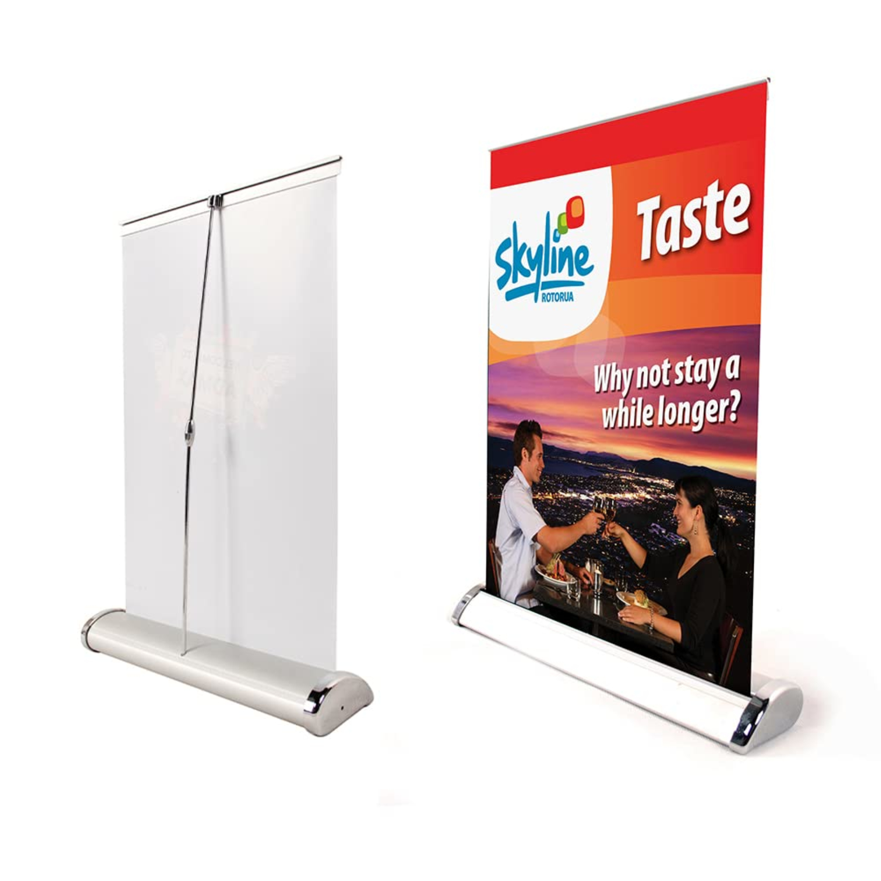A3 Tabletop Retractable Banner Stand with Vinyl Graphic