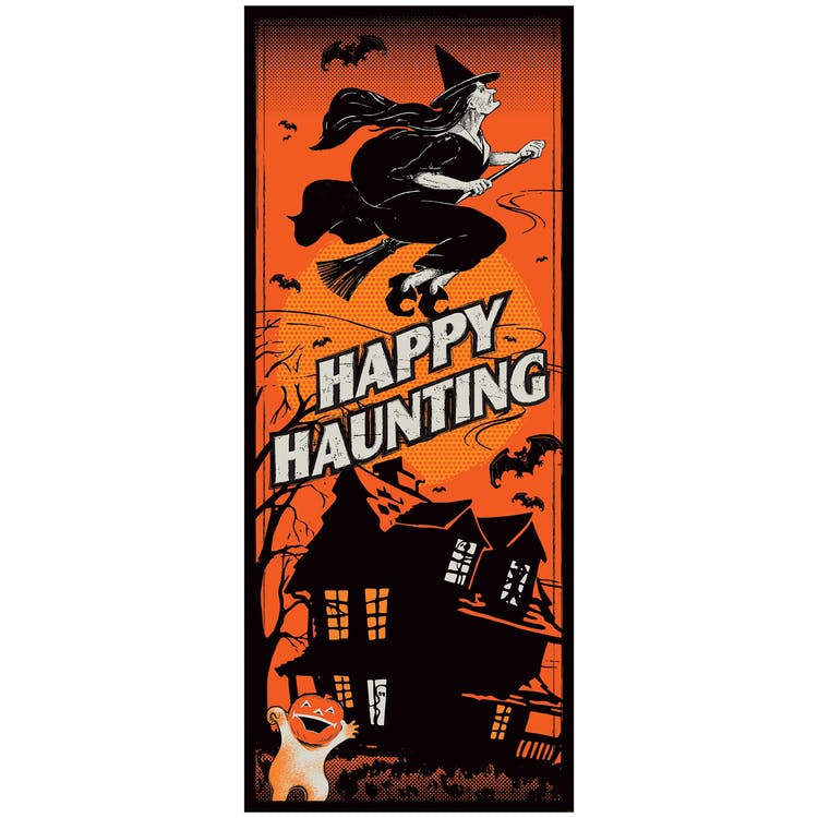 Vintage Halloween Door Covers - Witch 30" x 6' 3