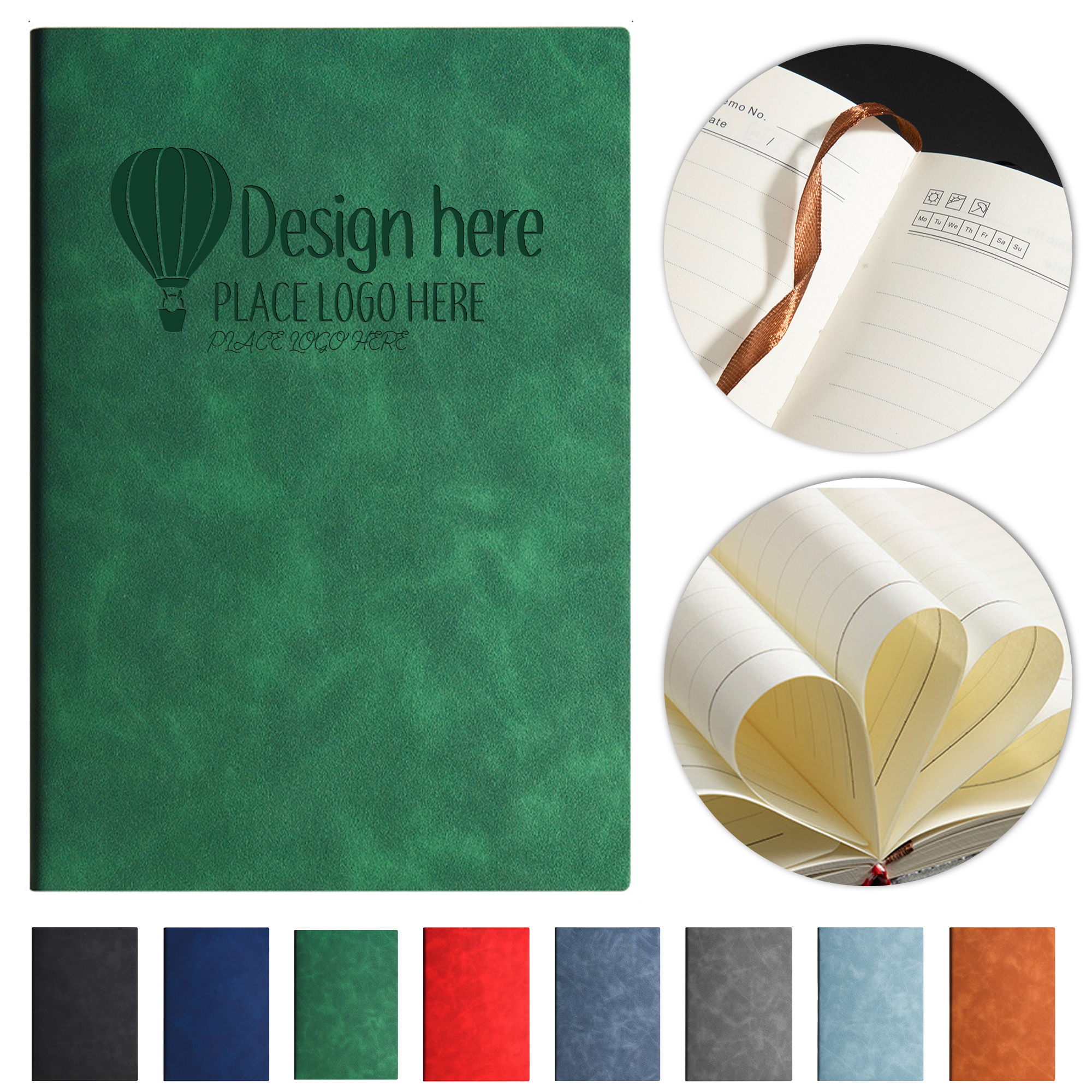 8-Color PU Leather A5 Office Notebook