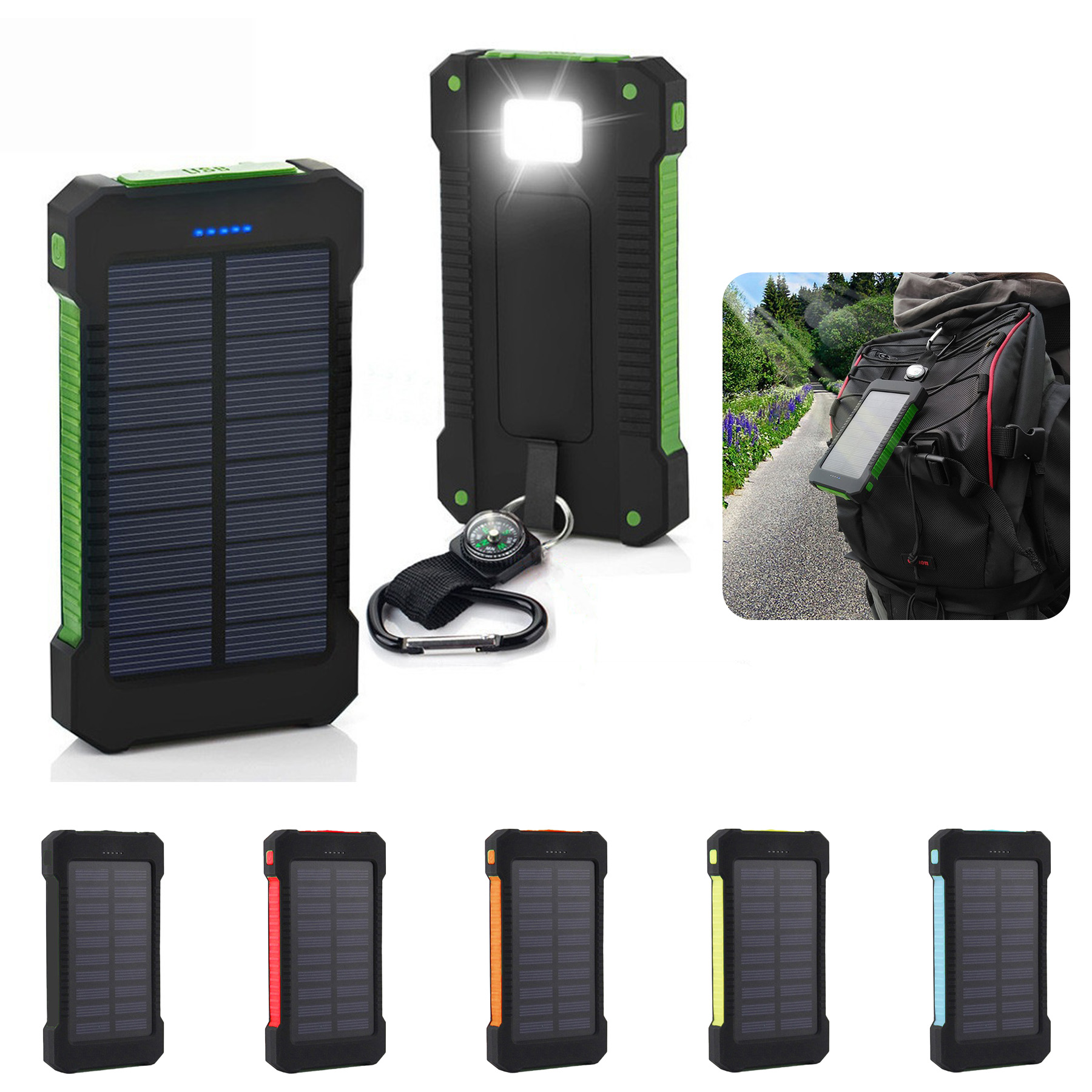 Dual USB Waterproof Solar Power Bank 1