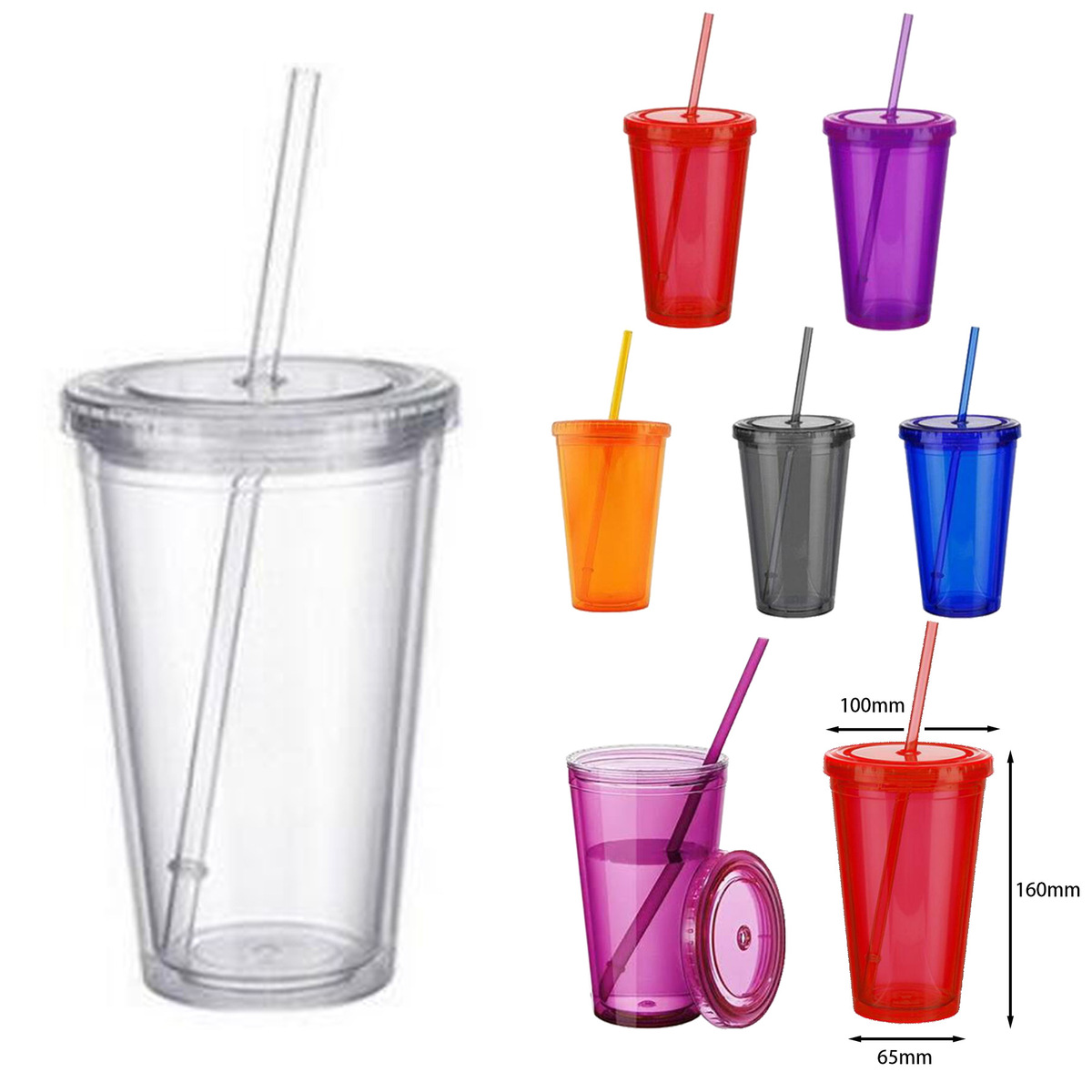 15 Oz. Double Wall Plastic Cup