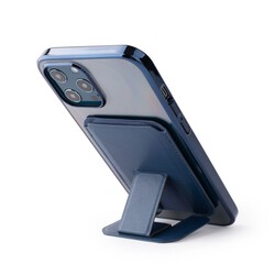 Magnetic Leather Wallet Cards Holder Stand with Kickstand
