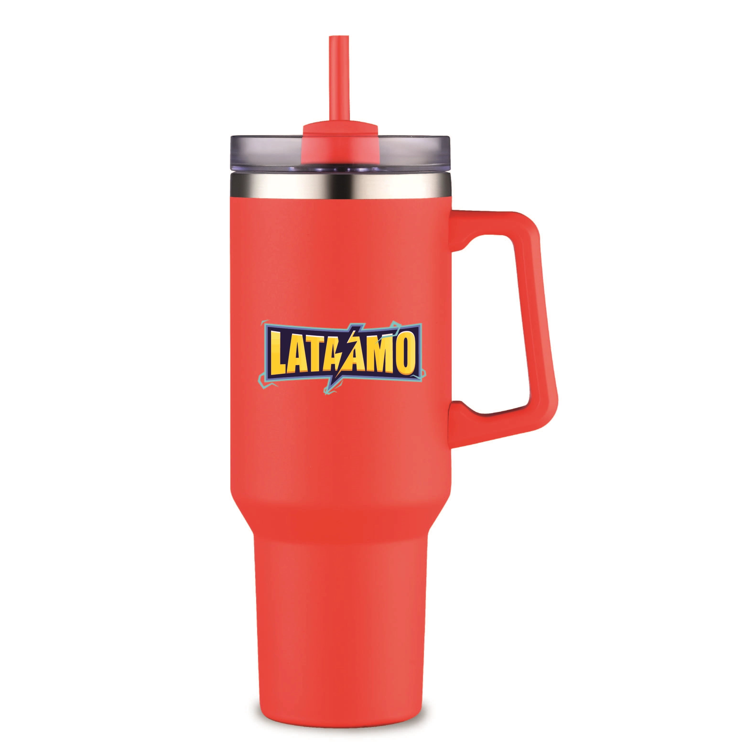 THE HIDRATOR - 40 oz. S/S TRAVEL MUG WITH HANDLE AND STRAW 24