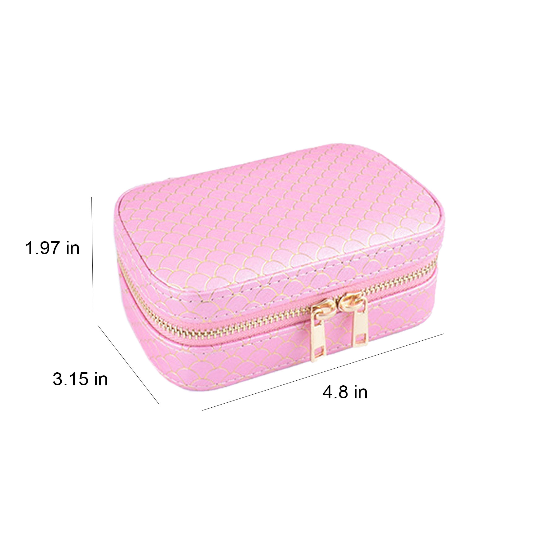 Embossed Mini Jewelry Box with Gold Detailing 12