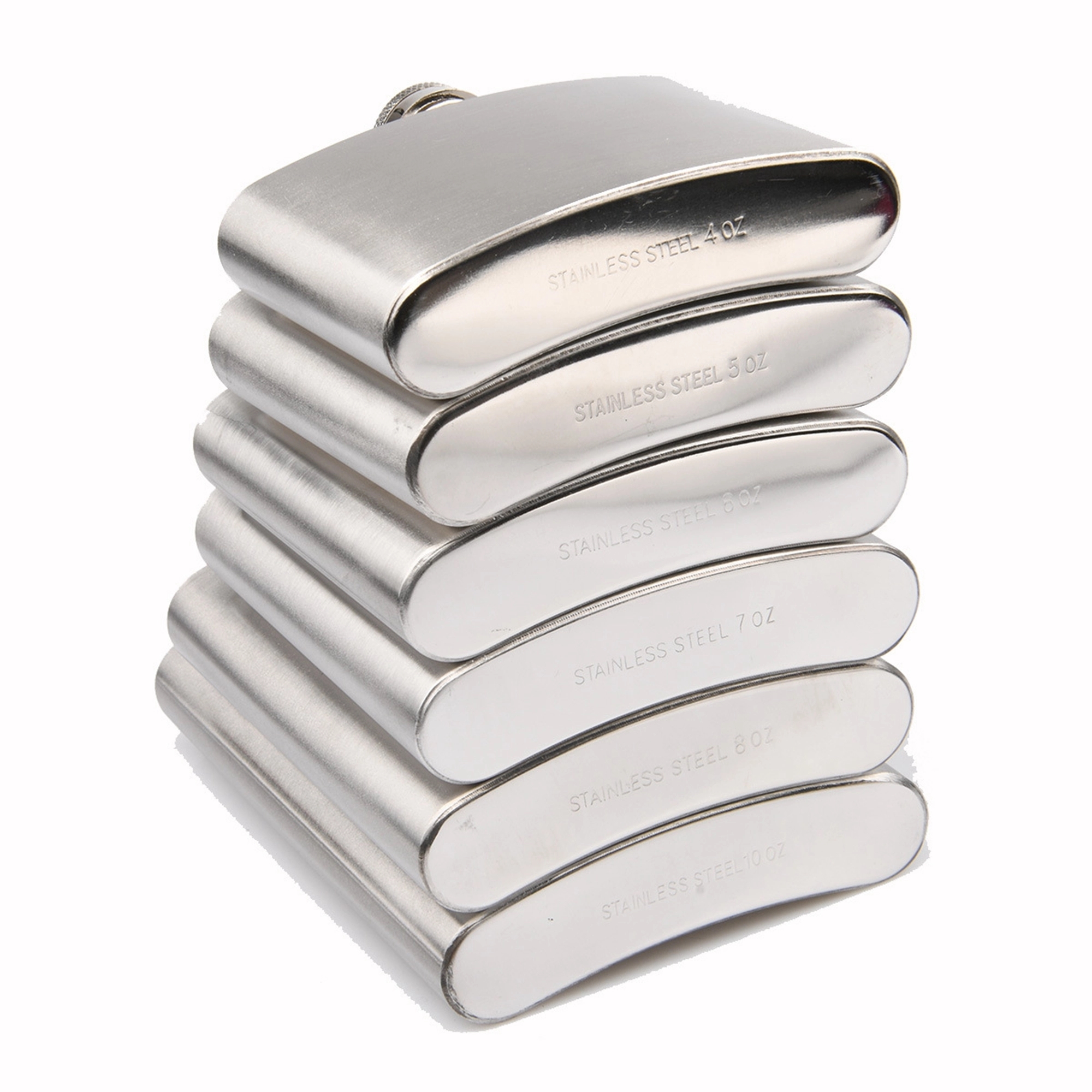 4oz Stainless Steel Flask MOQ 50PCS, custom water bottle with logo imprint 9