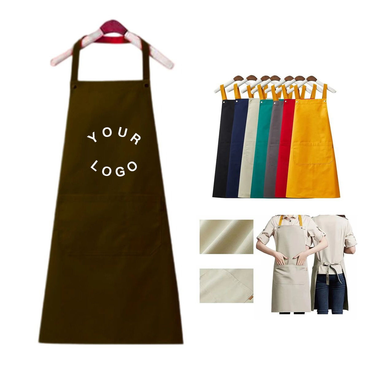 Kitchen Apron with Adjustable Straps